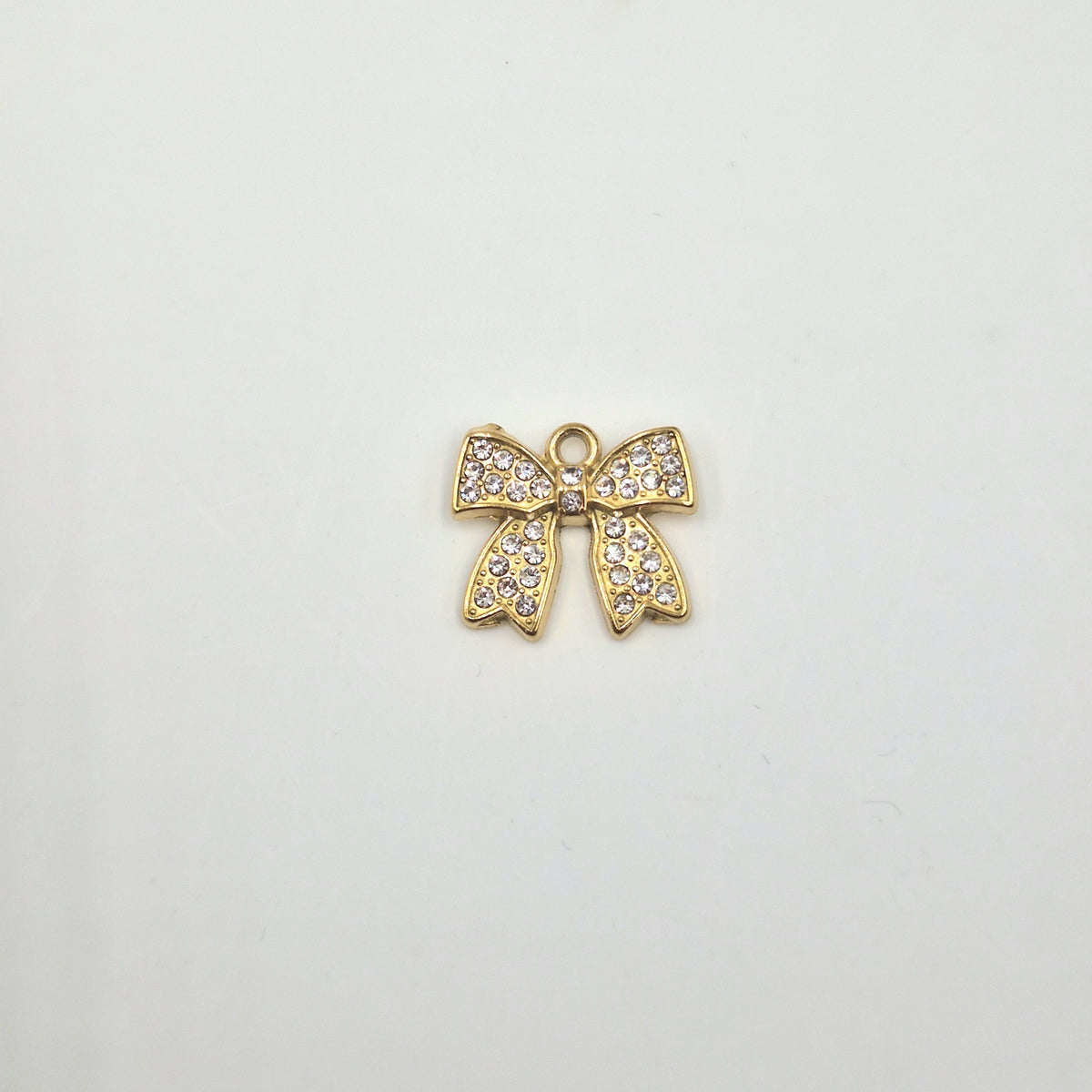 Charm Noeud doré strass