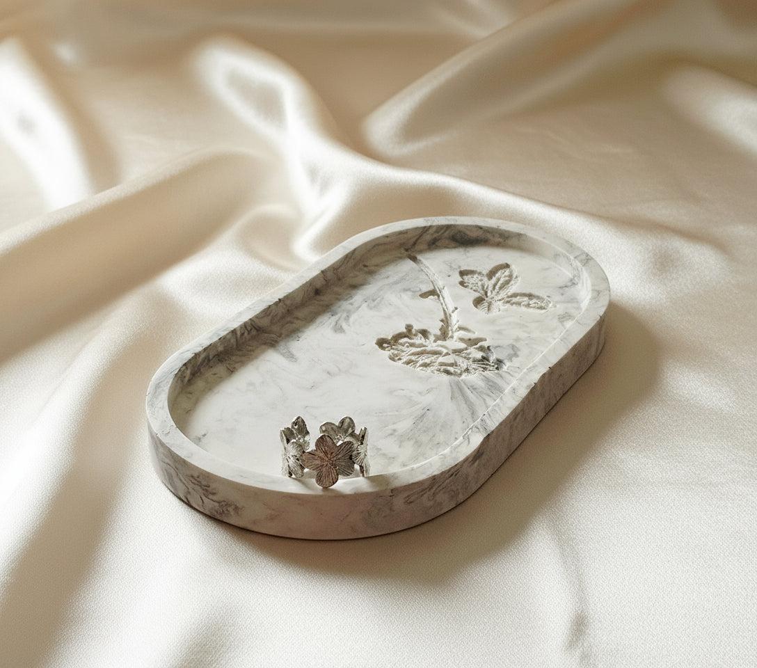 Bague Fleur relief