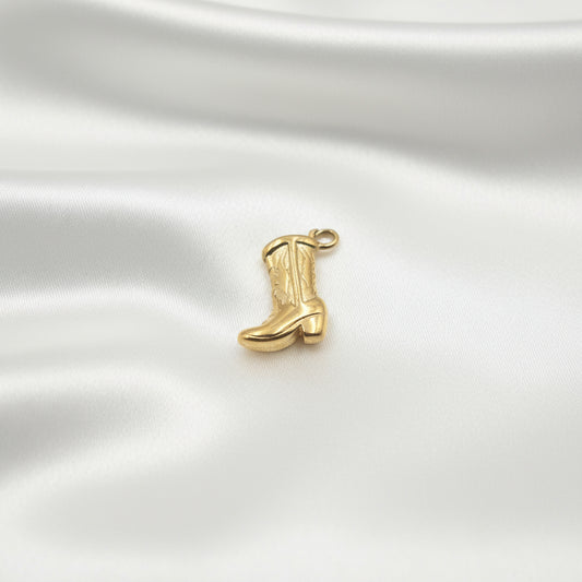 Charm Botte Cowboy doré