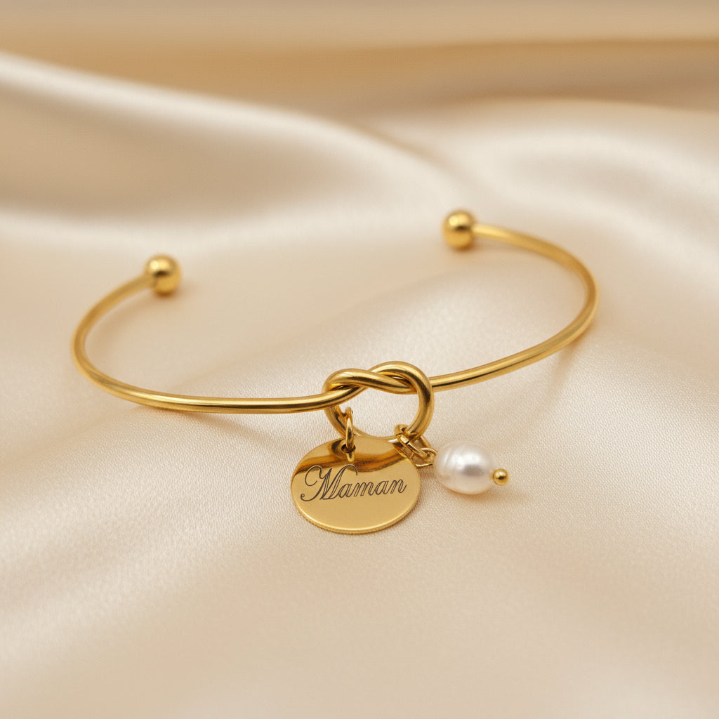 Bracelet jonc Médaille personnalisable