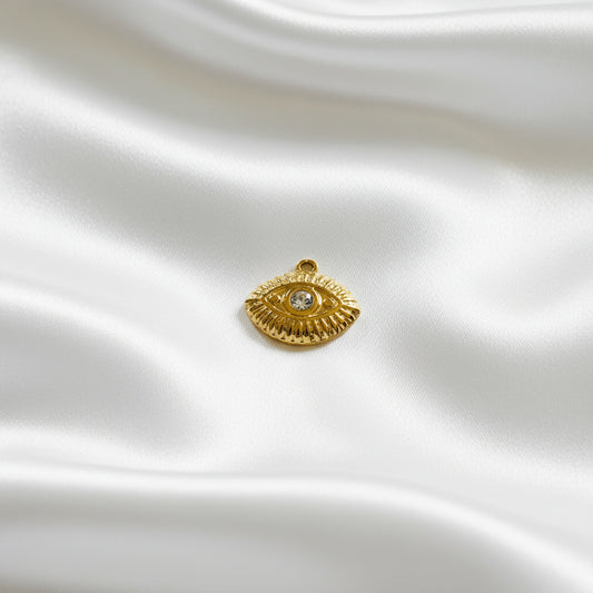 Charm Oeil doré et strass