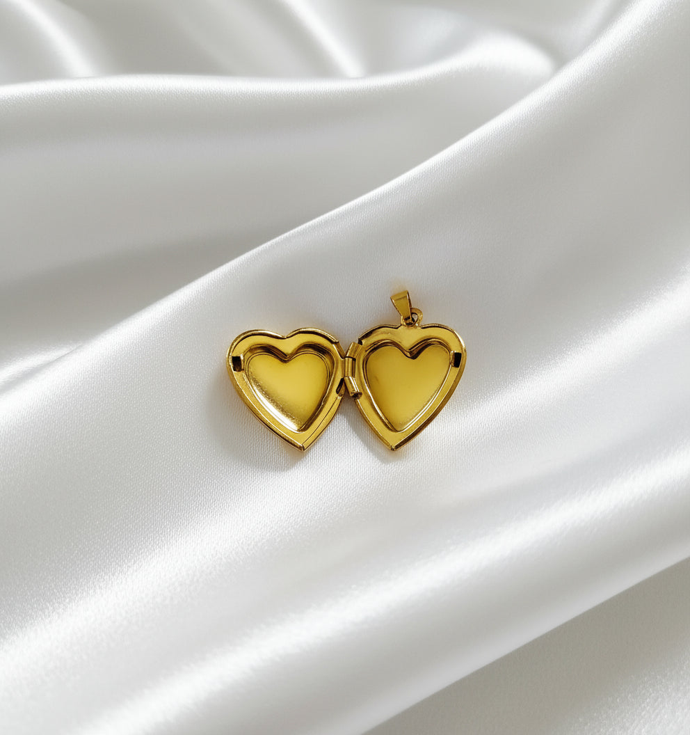 Charm Coeur porte photo doré