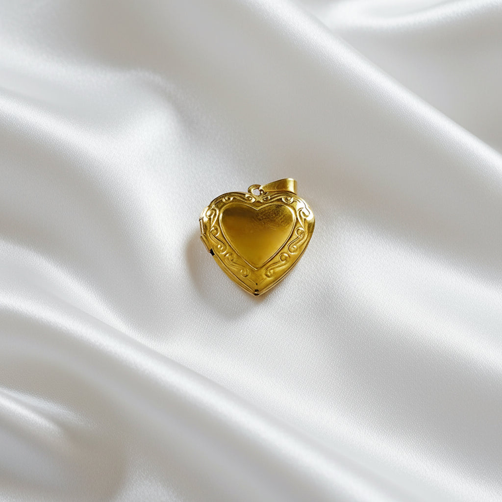 Charm Coeur porte photo doré